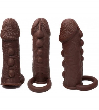 Pumps & Enlargers Surprise Gift 3D Realistico Extender Enlargement Sheath Penile Condom Expander Expands Male Chastity Toys P...