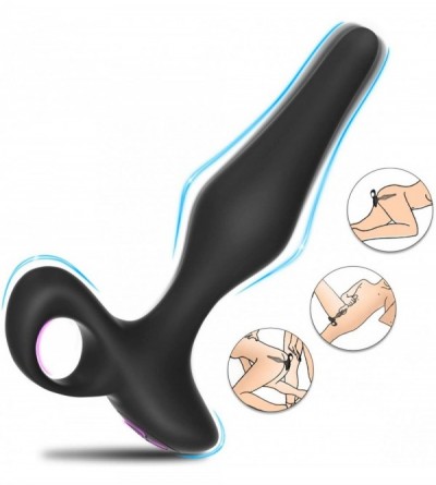 Anal Sex Toys Vibrating Butt Plug- Rechargeable Silicone Anal Vibrator with 10 Vibration Modes Waterproof Prostate Massager S...