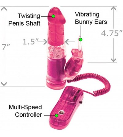 Vibrators Ultimate Rampant Rabbit Jelly Vibrator 7 Inch Luscious Pink - CW11CWDEB3H $8.93