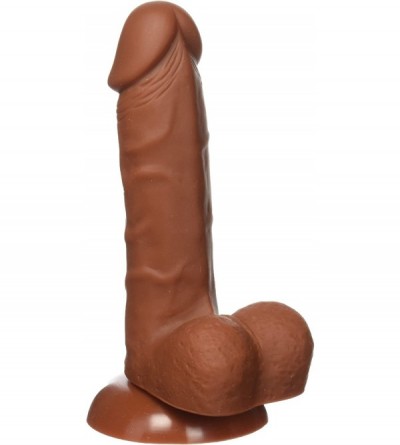 Dildos 6 Inch Silicone Odorless Dildo with C-Rings (Brown) - Brown - CR12NU5GHD6 $23.13