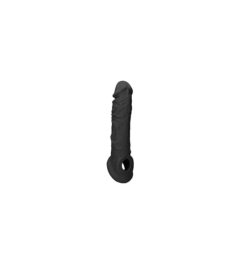 Pumps & Enlargers RealRock - Penis Extender with Rings - 21 cm - Black - CD18XS5M9O3 $12.31