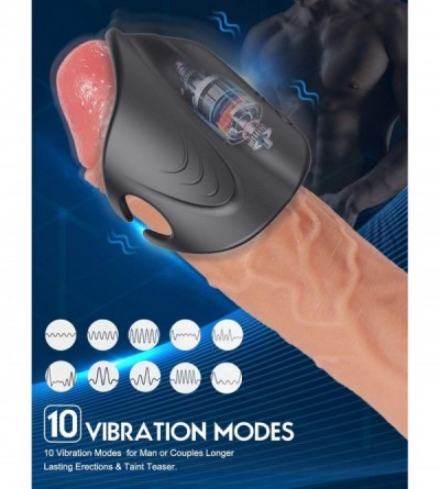 Male Masturbators Vibrating Penis Vibrator Handheld Male Masturbator with 10 Vibration Modes Adjustable Waterproof Masturbati...