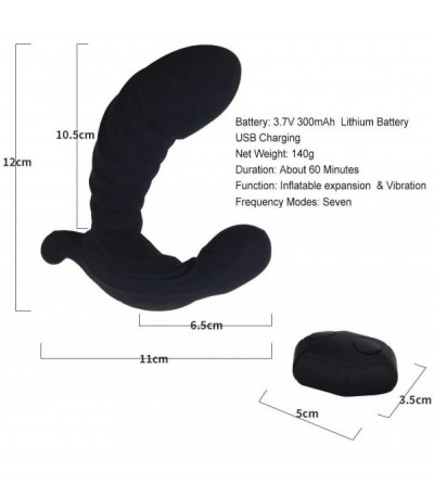 Vibrators Couple Vibrating Inflatable Plug & Clitoral & G-spot Vibrator [3 in 1]- Wireless Remote Control 7 Vibration Modes S...