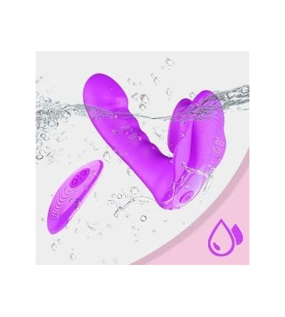 Vibrators Wearable Butterfly Vibrator- G-Spot Clitoris 2 in 1 Stimulation with 7 Powerful Vibrating Modes-Waterproof Realisti...