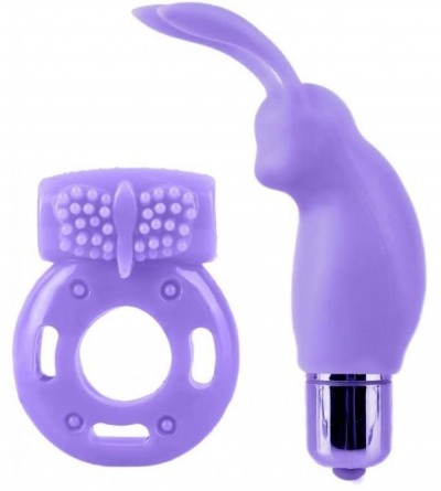 Penis Rings Neon Vibrating Couples Kit- Purple- 1 Lb - Purple - CY18DK233UY $27.48