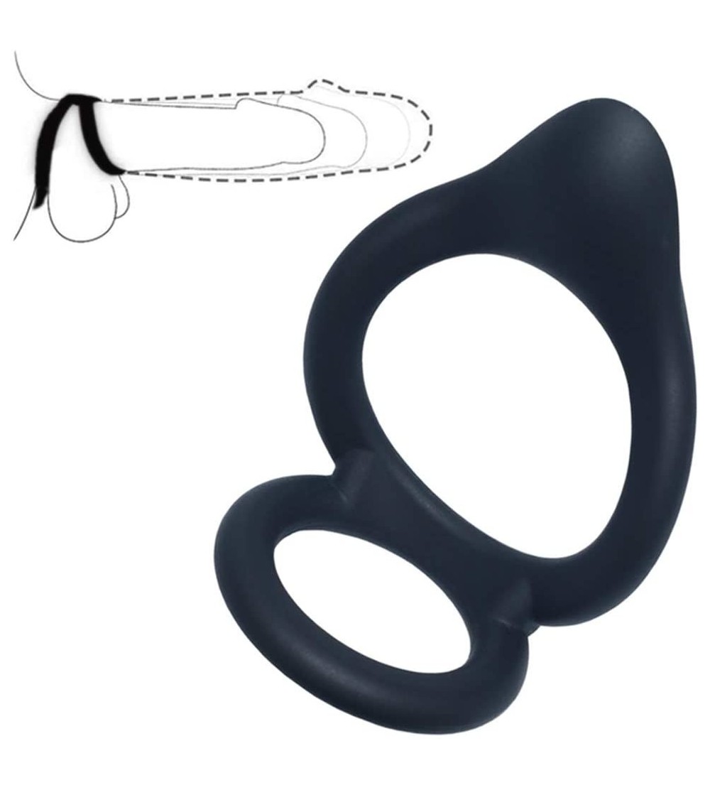 Penis Rings Cock Rings Silicone Double Penis Lock Rings Couple Sex Toys Increase Ejaculation Time Easy to Put On Better Sex -...
