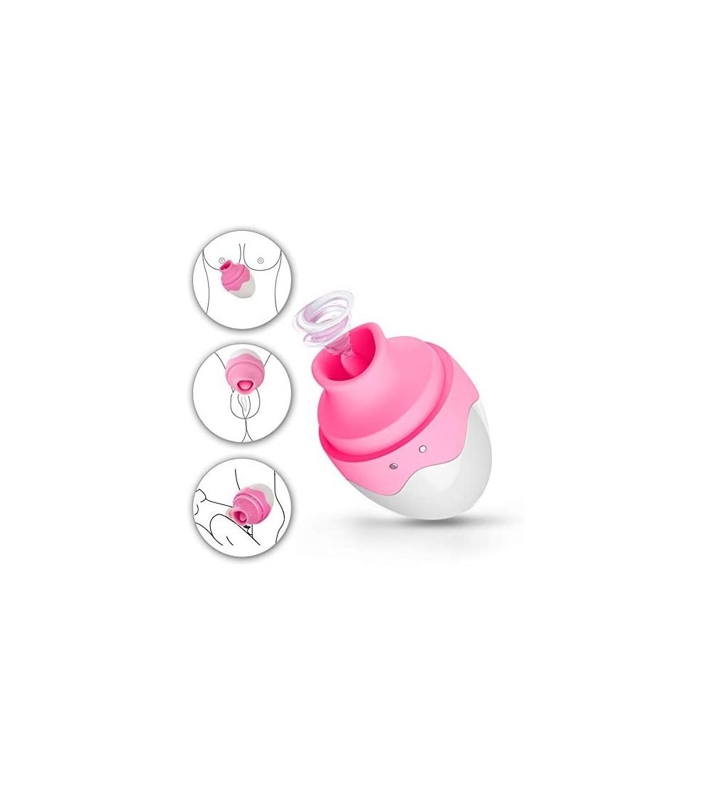 Vibrators Clitoral Tongue Vibrator- Alona Sensitive Teasing Toy for Women with 7 Vibration Modes- Discreet Egg Shape Licking ...