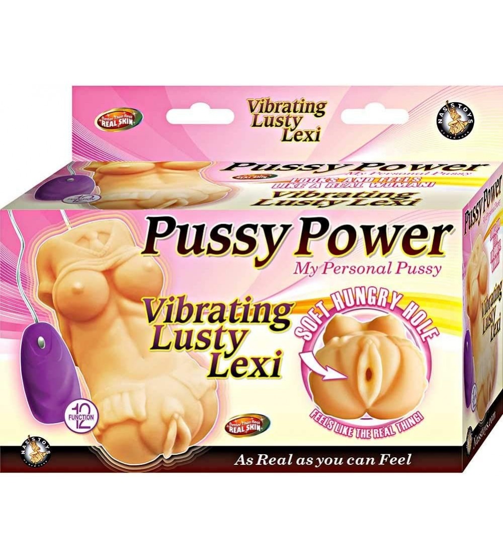 Male Masturbators Pussy Power Vibrating Lusty Lexi- Beige - C4185OYM8QT $14.76