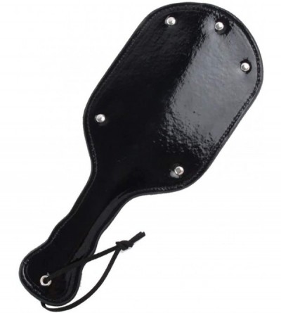 Paddles, Whips & Ticklers Faux Leather Spanking Paddle for Adults- Black and Red - CG18SHMKN4Q $21.60