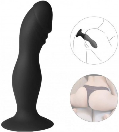 Anal Sex Toys Silicone Realistic Suction Cup Dildo Male Prostate Butt Plug Female G-Spot Stimulator Sex Toy - CC12NAA2OSU $23.03