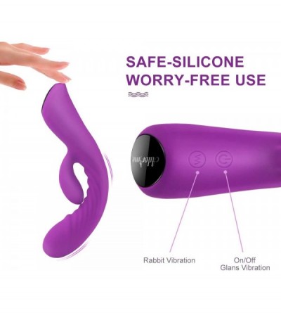 Vibrators G Spot Rabbit Vibrator for Vagina and Clitoris Stimulation with 9 Strong Vibrating Modes- USB Rechargeable Clitoral...
