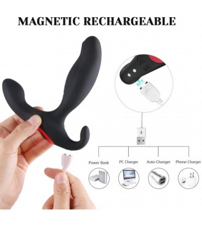 Vibrators Male Anal Kegel Exercises Vibrator with 2 Powerful Motors & 7 Patterns- Butt Plug Prostate Massager with Remote Con...