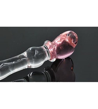Dildos Pink Heart Glass Dildo for Women Crystal Masturbator for Female for Vaginal and Anal Stimulation Glass Pleasure Wand L...