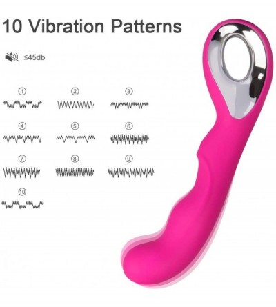 Vibrators Female Vibrators Dildo Vagina Clitoris Stimulator Upgraded Powerful Motor Waterproof with 10 Vibration Patterns - P...