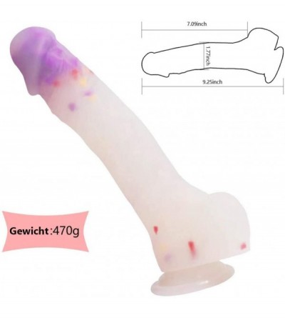Dildos Dildo 9" Realistic Huge Dildo with Suction Cups Adult Sex Toy Penis with Curved Dick and Balls for G-Spot Vagina and A...