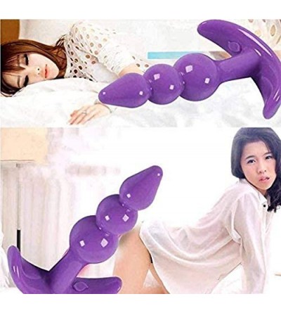Anal Sex Toys 4pcs/Set Soft Medical Silicone Trainer Kit Anale Plugs Beginner Set for Women and Men (Purple) - CP18QS667M8 $1...