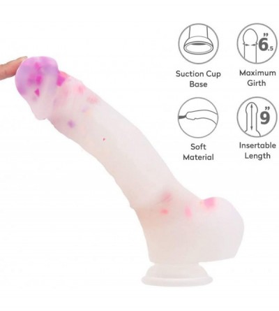 Dildos Dildo 9" Realistic Huge Dildo with Suction Cups Adult Sex Toy Penis with Curved Dick and Balls for G-Spot Vagina and A...