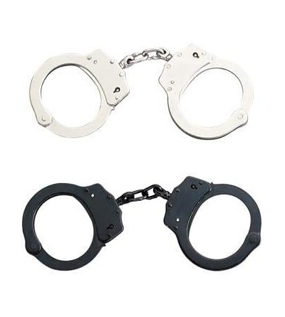 Restraints Double Lock Steel Police Edition Professional Grade Handcuffs - 2pc Set - CK18I8RQEMN $15.06