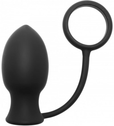 Anal Sex Toys Bomber Vibrating Silicone Butt Plug with Cock Ring - CF11AWFO0AT $65.25