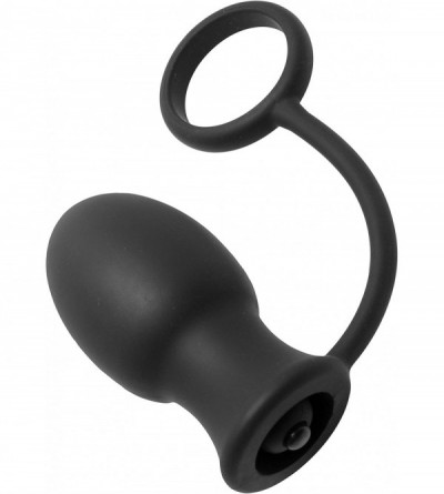 Anal Sex Toys Bomber Vibrating Silicone Butt Plug with Cock Ring - CF11AWFO0AT $31.35