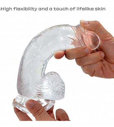 Dildos Clear 7.2inch Simulate Lifelike Silicone Tool Didlso Female Personal Relax Body Toys - C5199G4W2E6 $11.06