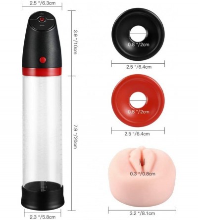 Pumps & Enlargers Penis Vacuum Pump-Male Rechargeable Automatic Enhancement Training Device with 4 Suction Intensities for St...