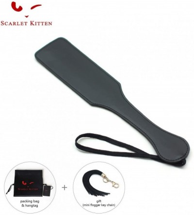 Paddles, Whips & Ticklers Large Spanking Faux Leather Paddles- Black - CG18HXQ09XA $24.02