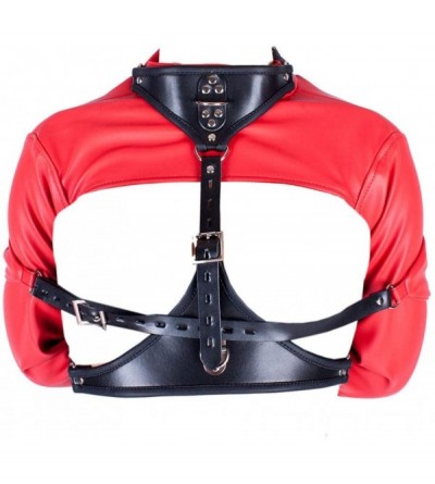 Restraints Leather Bondage Straitjacket with Wrist Restraints- Hand Arm Chest Restraints- Adjustable Extrem Tight Restraint S...