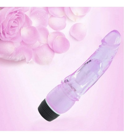 Vibrators G-Spot Vibrator Dildo- Jelly Multi Speed Penis Unisex Masturbation Orgasm for Men Women (Purple) - Purple - C012BOH...