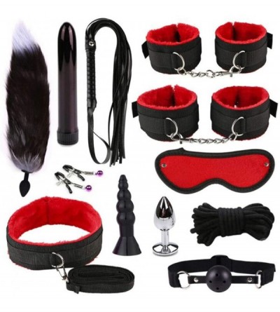 Restraints Adult Fun 12PCS Restrain Kits Bed Game Play Set Leather Bondage Sets Biinding Amal Plugs Couple Kits - R - CX19CMO...