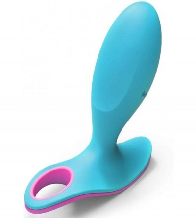 Anal Sex Toys Remoji Surfer Premium-Grade Silicone Vibrating Butt Plug with Mobile App Control- Blue - Blue - CN12JE4VMIN $47.55