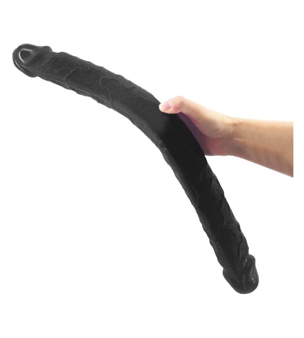 Dildos Realistic Double Ended Dildo- 1.77 Inches Wide Dildo Adult Toy for Lesbian Waterproof Flexible Double Dong with Veins ...