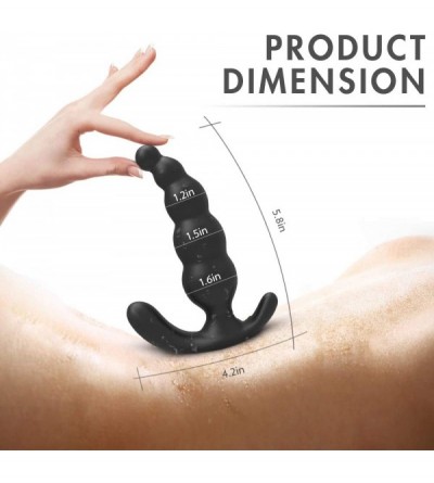 Vibrators Vibrating Anal Prostate Massager with Beads- Edgar Male Remote Control G Spot Vibrator Anal Butt Plugs with Dual Po...