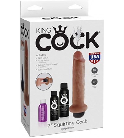 Penis Rings King Cock 7" Squirting Cock - Tan- 32.5 Lb - CK18I4XCZ6Q $24.21