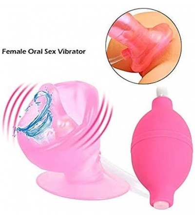 Male Masturbators Tongue Vibrate Toy Oral Juicy Clit Pussy Lips Multi Speed Vibrating Bullet with Suction Cup for Women Pink ...