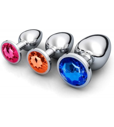 Anal Sex Toys 3Pcs Anal Plug Stainless Steel Booty Beads Jewelled Anal Butt Plug Sex Toys Products for Men Couples (color5) -...