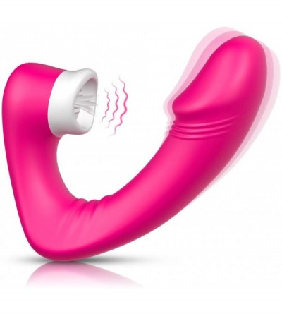 Vibrators Vibrating G-spot Clitoris Licking Vibrator - Realistic Dildo Clitoral Vaginal Stimulator Adult Toys with 9 Licking ...