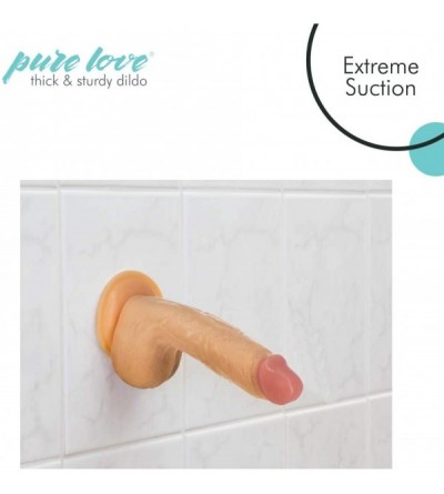 Dildos 7 Inch Firm Silicone Dildo with Suction Cup- Beige Color- Adult Sex Toy- Beige - C318H54T3IK $21.03
