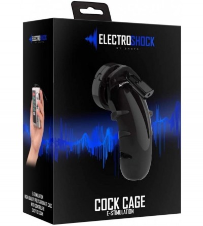 Penis Rings Electroshock E-stim Cockcage- Black- Black - CP18H3OO6R3 $27.83