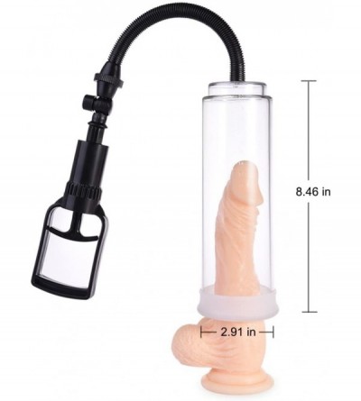Pumps & Enlargers Manual Penis Vacuum Pump Air Pressure Device Enhancer with Cock Ring for Men - CH11SWKGTPR $18.54
