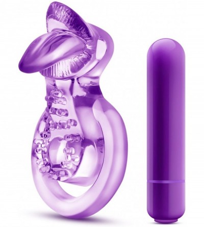 Penis Rings Vibrating Tongue Cock Ring Sex Toy - Couples - CZ18CC3SO7E $6.34