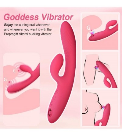 Vibrators Clitoral Sucking Vibrator- G Spot Rabbit Vibrator Dildo Stimulation with 5 Suction & 10 Vibration Modes & Heating M...