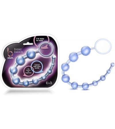 Novelties Soft Flexible 10 Bead Vaginal and Anal Beads Sex Toy for Women Men Anal Play - Blue - C91178GWQ8Z $7.33