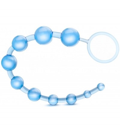 Novelties Soft Flexible 10 Bead Vaginal and Anal Beads Sex Toy for Women Men Anal Play - Blue - C91178GWQ8Z $7.33