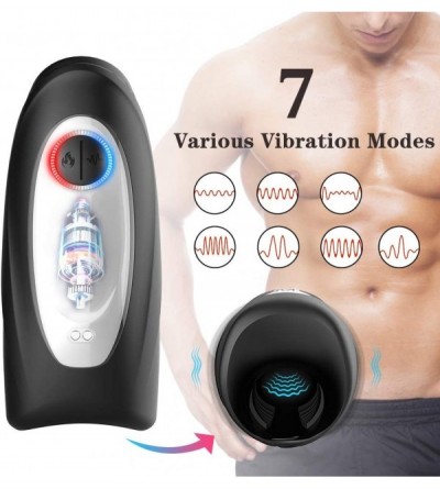 Male Masturbators Male Masturbator Penis Training Cup with 7 Vibrating Stimulation & Intelligent Heating Function - Masturbat...
