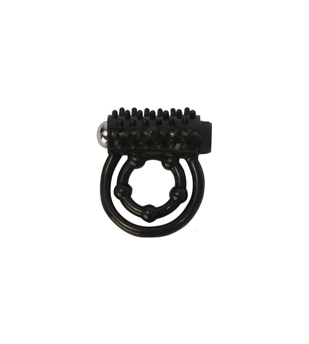 Penis Rings Black Erection Support Ring With Vibrating Tip - CR1163A9VUH $8.12