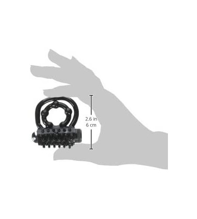 Penis Rings Black Erection Support Ring With Vibrating Tip - CR1163A9VUH $8.12