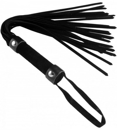 Paddles, Whips & Ticklers Short Suede Flogger- Black - Black - CW11CKQWC7D $10.99