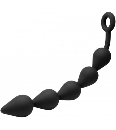 Anal Sex Toys Anal Beads- Silicone Anal Chain Link with 5 Balls and Safe O Pull Ring- Anal Butt Plug for Men Women - CX18XOQ3...
