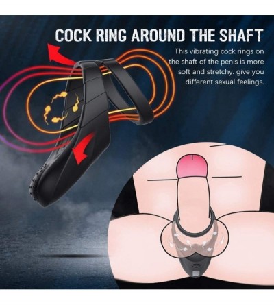 Penis Rings Pleasant Experience Lasting Rooster r-i-ng Electro stim Function Waterproof Vibrating C'o-ck Rings- Couples Enter...